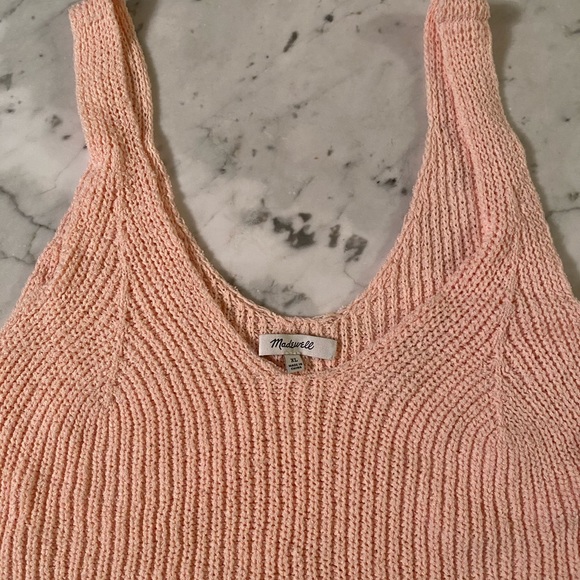 Madewell Monterey Sweater Tank in Lucid Pink - Picture 4 of 5
